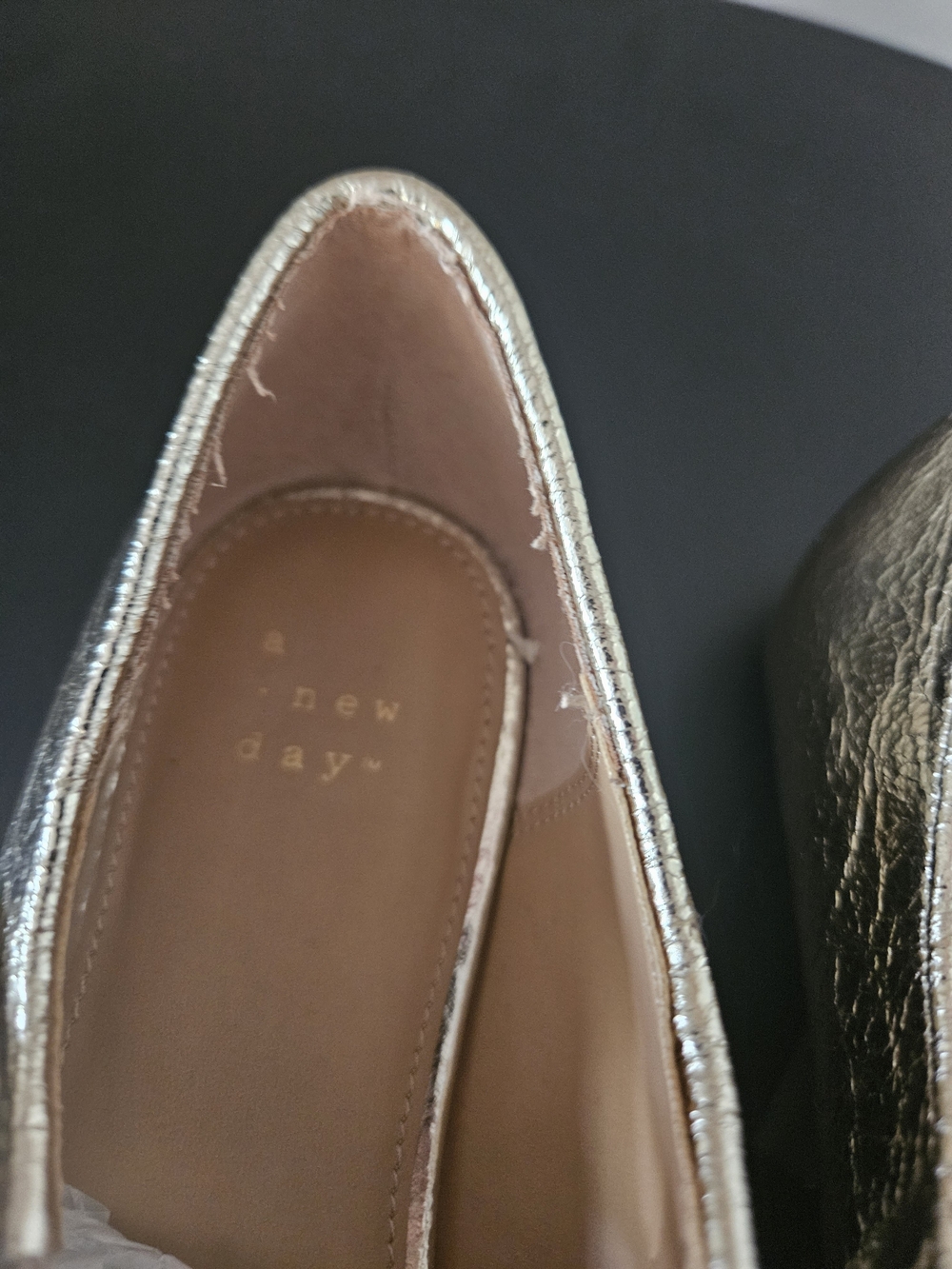 ✨ NWT A New Day Tasmin Metallic Gold Crisscross Mary Jane Flats ✨ Womans Size 7 - Picture 7 of 16